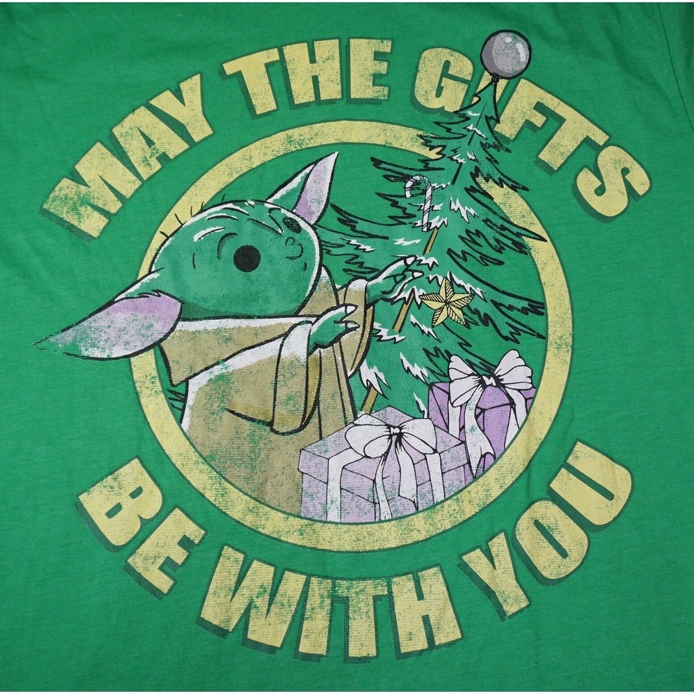 Star Wars GROGU Baby Yoda MAY THE GIFTS BE WITH YOU Men Big & Tall 2XLT Tee NEW
